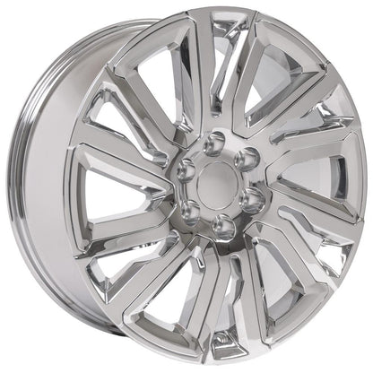 22x9 OE Wheels CV39 Chrome with Chrome Insert Wheel 6x5.5 (28mm)
