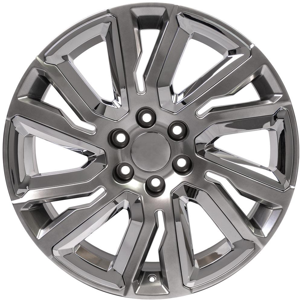 22x9 OE Wheels CV39 Hyper Black with Chrome Insert Wheel 6x5.5 (28mm)