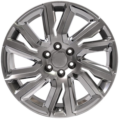 22x9 OE Wheels CV39 Hyper Black with Chrome Insert Wheel 6x5.5 (28mm)