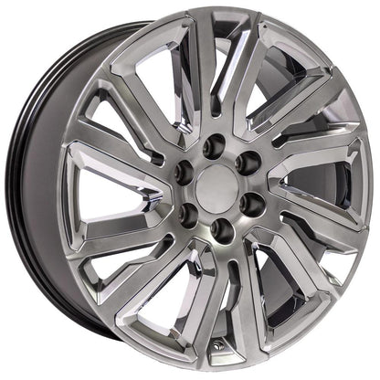 22x9 OE Wheels CV39 Hyper Black with Chrome Insert Wheel 6x5.5 (28mm)