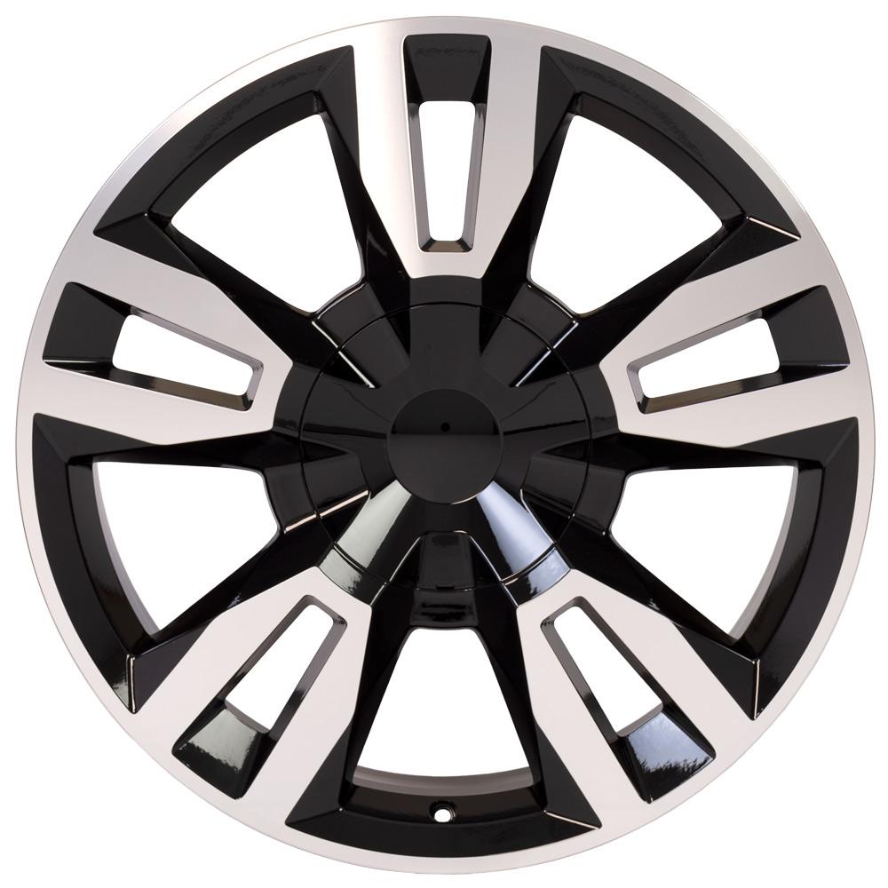 22x9 OE Wheels CV40 Black Machined Wheel 6x5.5 (24mm)