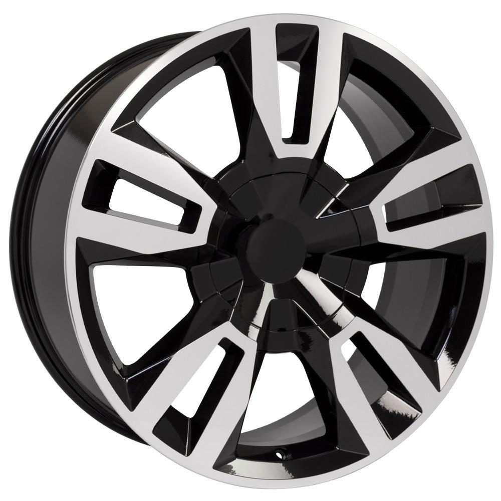 22x9 OE Wheels CV40 Black Machined Wheel 6x5.5 (24mm)