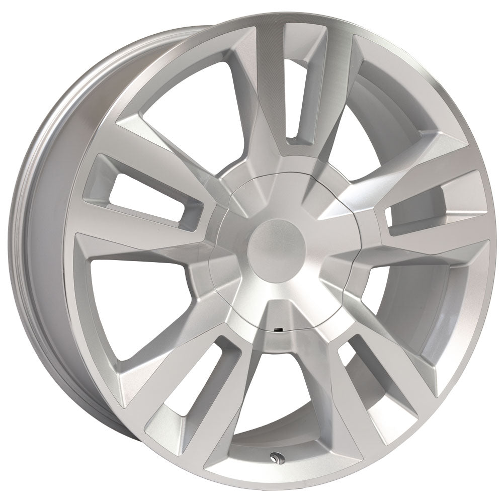 22x9 OE Wheels CV40 Silver Machined Wheel 6x5.5 (24mm)