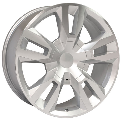 22x9 OE Wheels CV40 Silver Machined Wheel 6x5.5 (24mm)