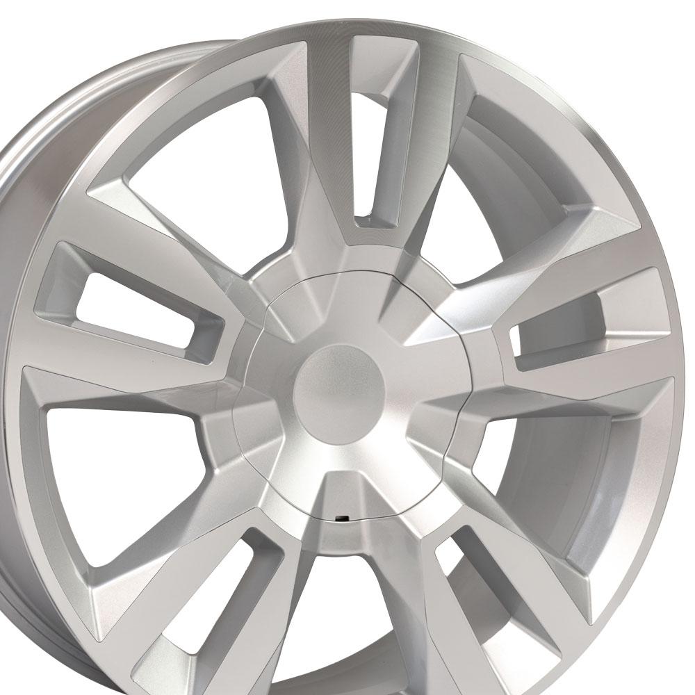 22x9 OE Wheels CV40 Silver Machined Wheel 6x5.5 (24mm)