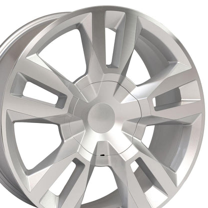 22x9 OE Wheels CV40 Silver Machined Wheel 6x5.5 (24mm)