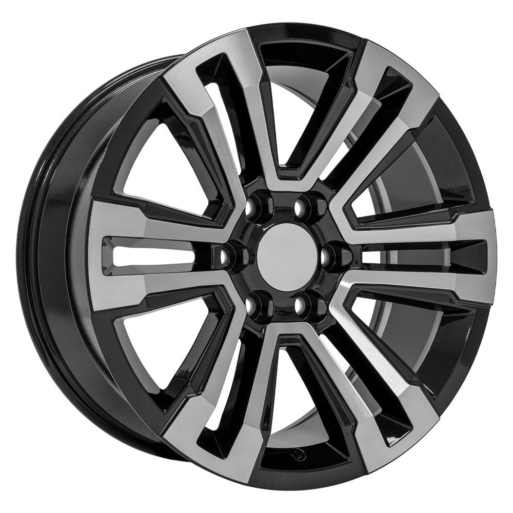 20x9 OE Wheels CV44 Black Machined Wheel 6x5.5 (24mm)