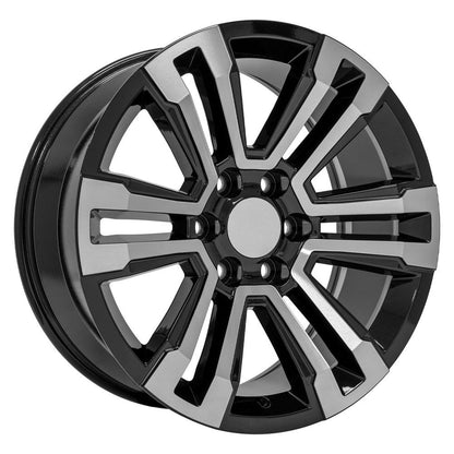 20x9 OE Wheels CV44 Black Machined Wheel 6x5.5 (24mm)