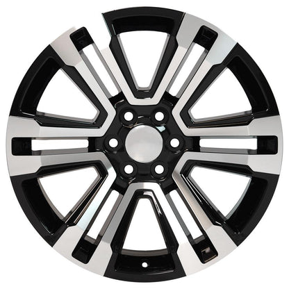22x9 OE Wheels CV44 Black Machined Wheel 6x5.5 (24mm)