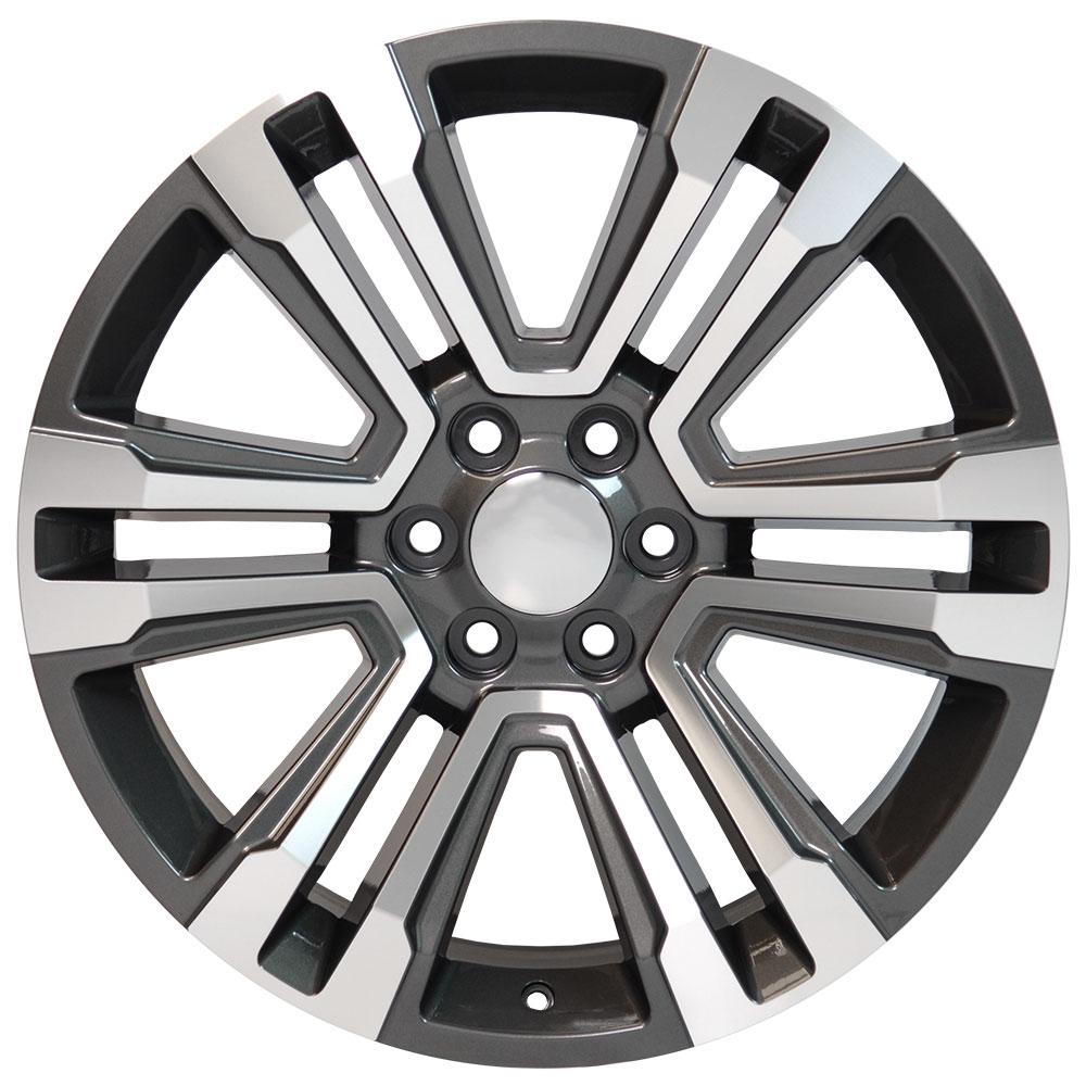 22x9 OE Wheels CV44 Hyper Black Machined Wheel 6x5.5 (24mm)