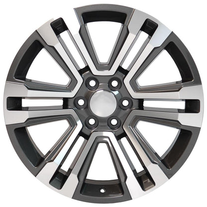 22x9 OE Wheels CV44 Hyper Black Machined Wheel 6x5.5 (24mm)