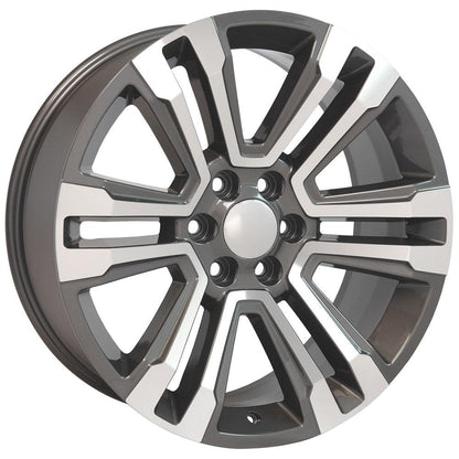 22x9 OE Wheels CV44 Hyper Black Machined Wheel 6x5.5 (24mm)