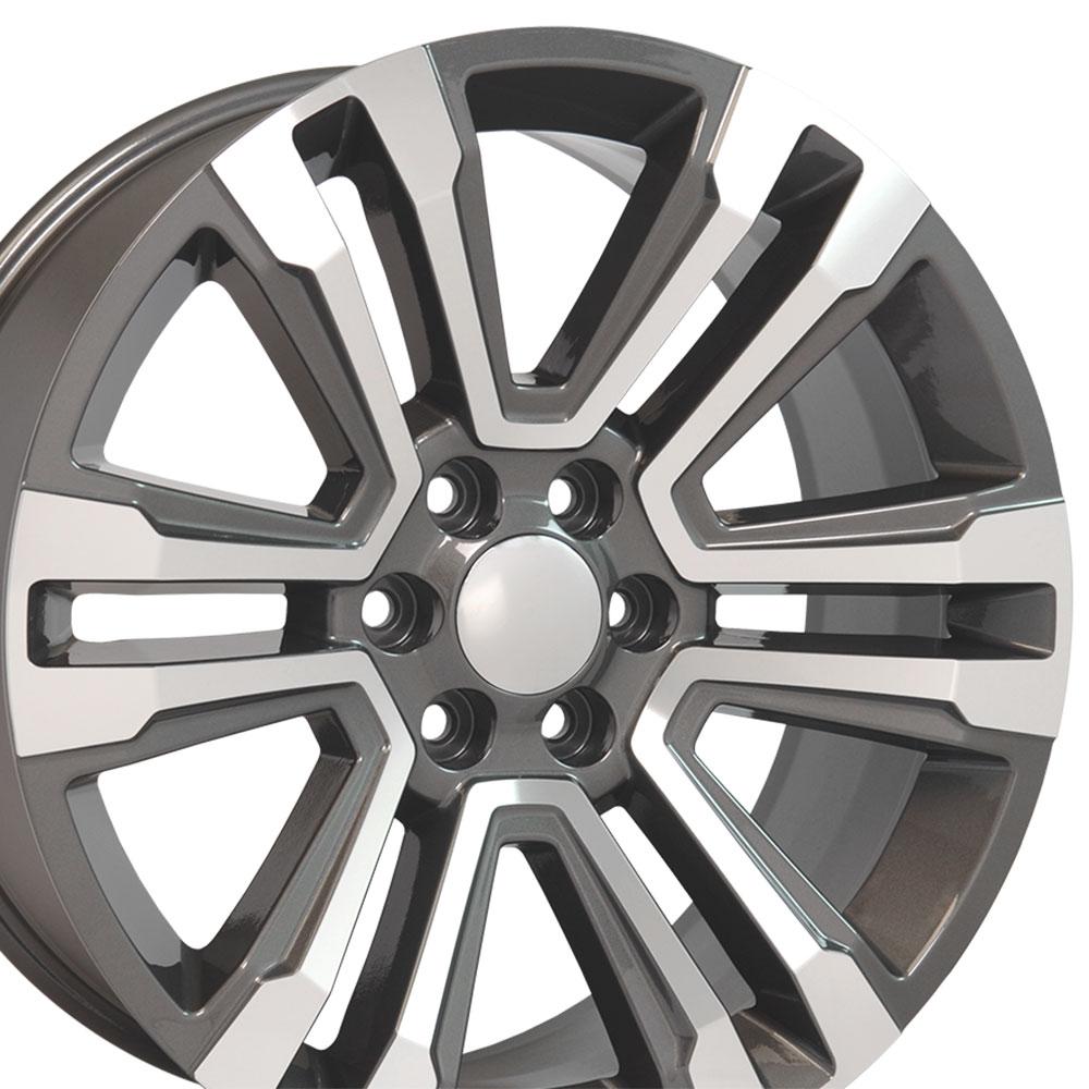 22x9 OE Wheels CV44 Hyper Black Machined Wheel 6x5.5 (24mm)