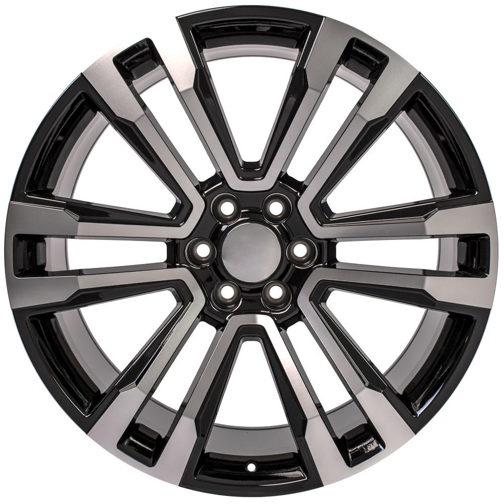 24x10 OE Wheels CV44 Black Machined Wheel 6x5.5 (24mm)