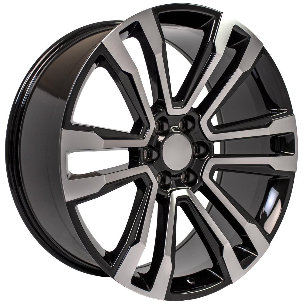24x10 OE Wheels CV44 Black Machined Wheel 6x5.5 (24mm)