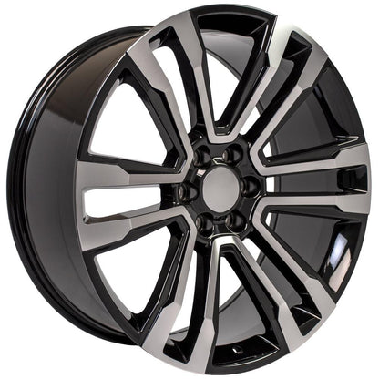 24x10 OE Wheels CV44 Black Machined Wheel 6x5.5 (24mm)
