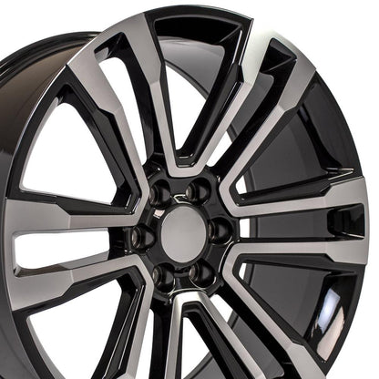 24x10 OE Wheels CV44 Black Machined Wheel 6x5.5 (24mm)