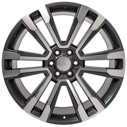 24x10 OE Wheels CV44 Hyper Black Machined Wheel 6x5.5 (24mm)