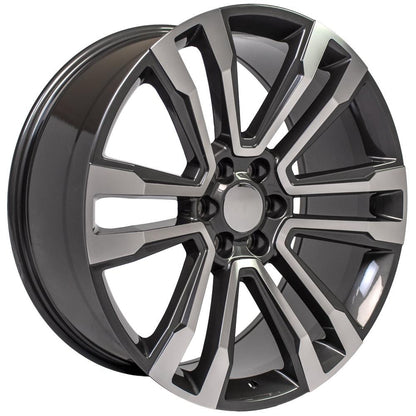 24x10 OE Wheels CV44 Hyper Black Machined Wheel 6x5.5 (24mm)
