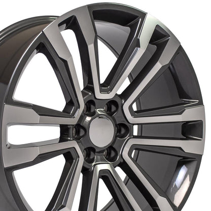 24x10 OE Wheels CV44 Hyper Black Machined Wheel 6x5.5 (24mm)