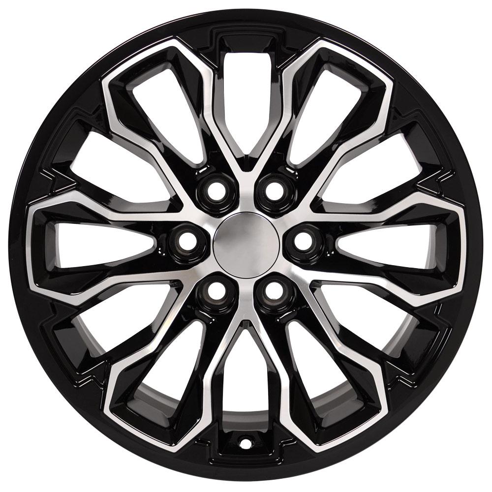 17x8 OE Wheels CV54 Black Machined Wheel 6x120 (33mm)