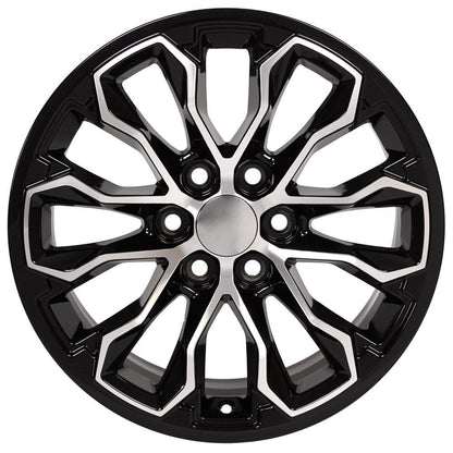 17x8 OE Wheels CV54 Black Machined Wheel 6x120 (33mm)