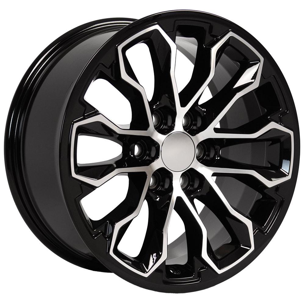 17x8 OE Wheels CV54 Black Machined Wheel 6x120 (33mm)