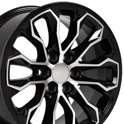 17x8 OE Wheels CV54 Black Machined Wheel 6x120 (33mm)