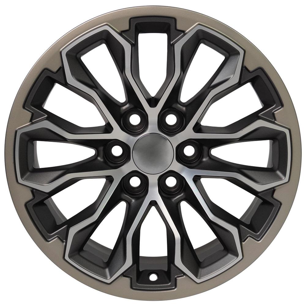 17x8 OE Wheels CV54 Satin Gunmetal Machined Face Wheel 6x120 (33mm)
