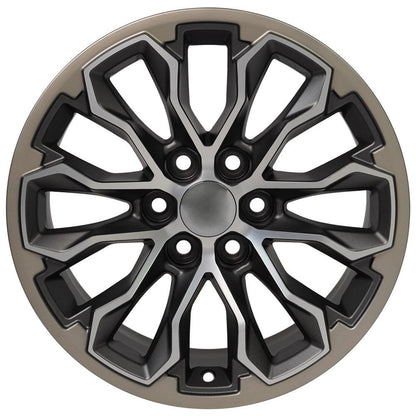 17x8 OE Wheels CV54 Satin Gunmetal Machined Face Wheel 6x120 (33mm)