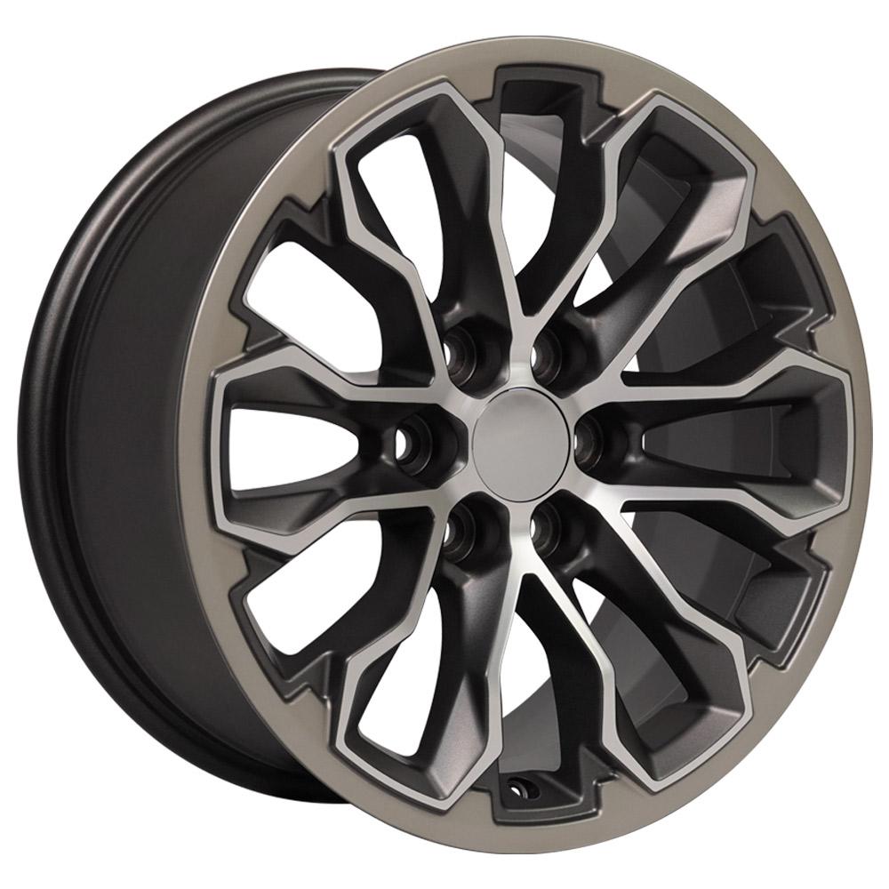 17x8 OE Wheels CV54 Satin Gunmetal Machined Face Wheel 6x120 (33mm)