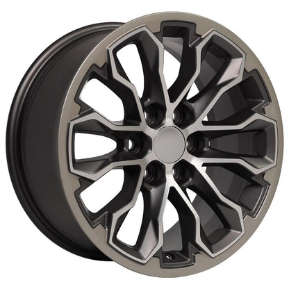 17x8 OE Wheels CV54 Satin Gunmetal Machined Face Wheel 6x120 (33mm)