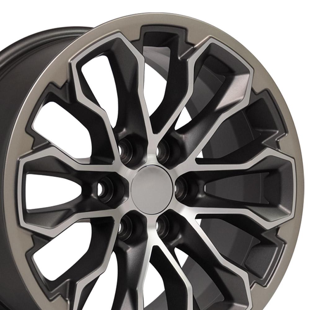 17x8 OE Wheels CV54 Satin Gunmetal Machined Face Wheel 6x120 (33mm)