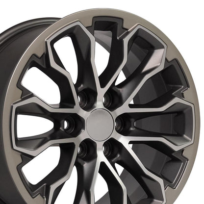 17x8 OE Wheels CV54 Satin Gunmetal Machined Face Wheel 6x120 (33mm)