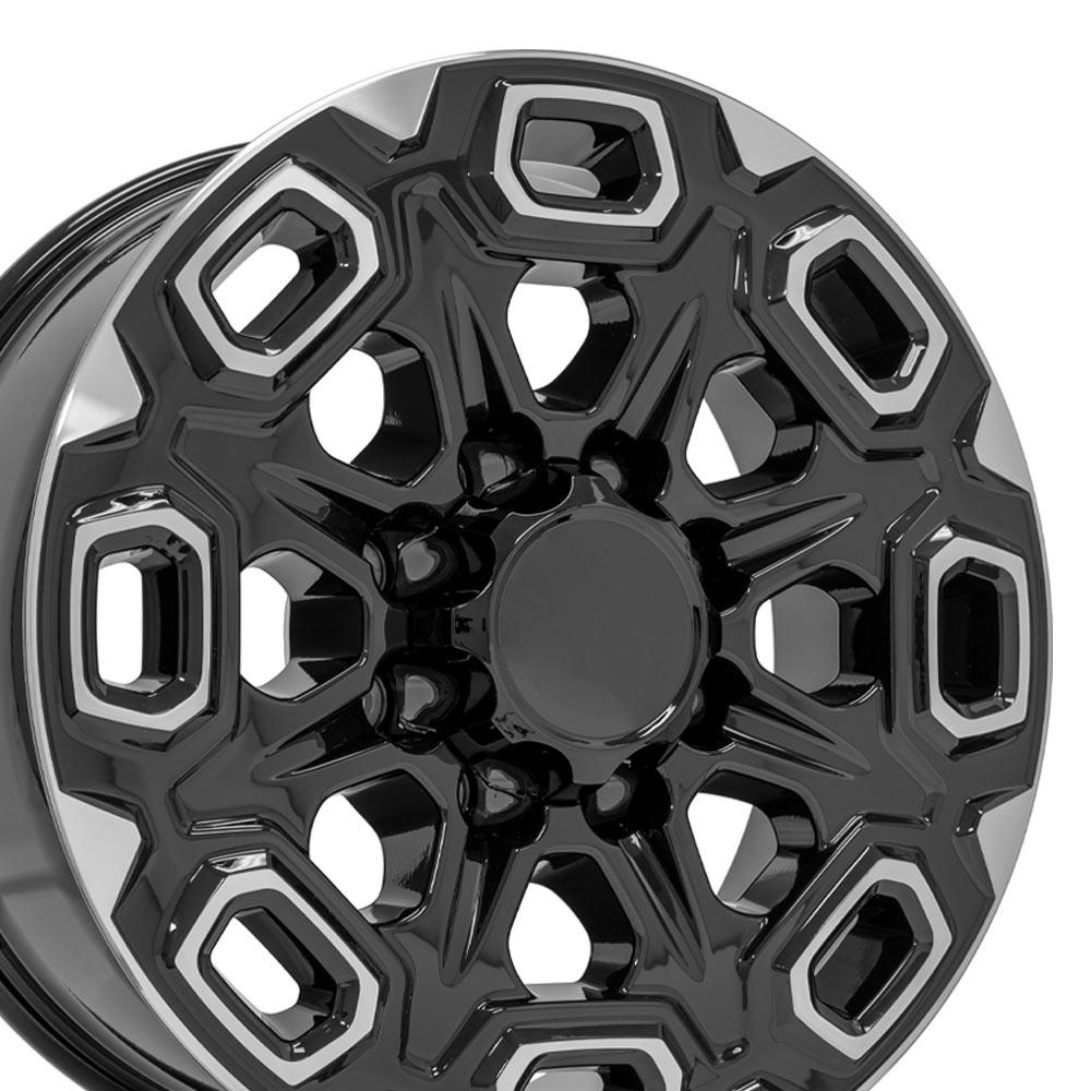 20x8.5 OE Wheels CV64A Black Machined Wheel 8x6.5 (12mm)