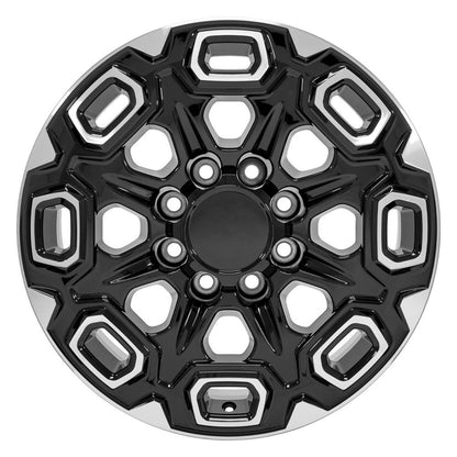 20x8.5 OE Wheels CV64B Black Machined Wheel 8x180 (47mm)