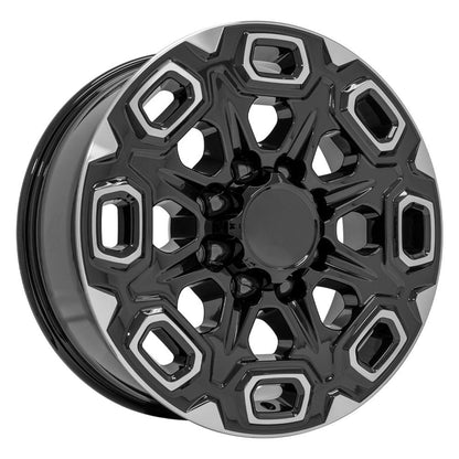 20x8.5 OE Wheels CV64B Black Machined Wheel 8x180 (47mm)