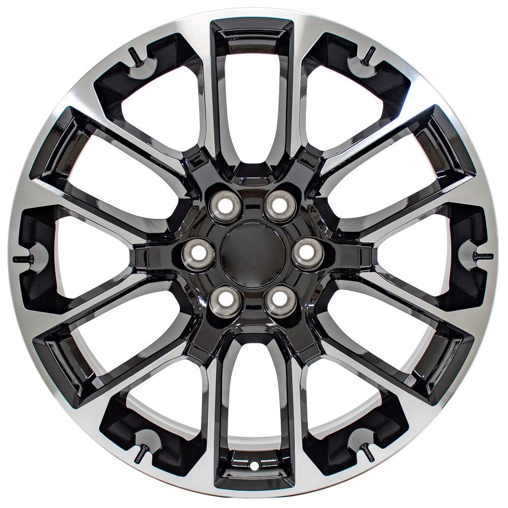 22x9 OE Wheels CV67 Black Machined Wheel 6x5.5 (28mm)