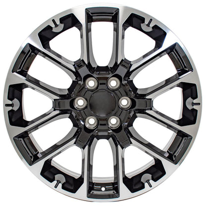 22x9 OE Wheels CV67 Black Machined Wheel 6x5.5 (28mm)