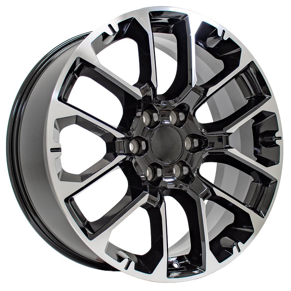 22x9 OE Wheels CV67 Black Machined Wheel 6x5.5 (28mm)