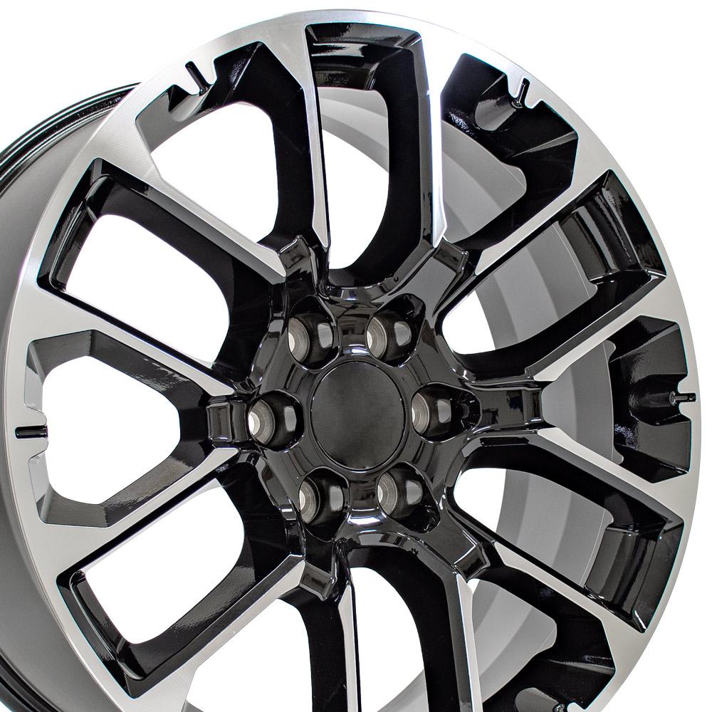 22x9 OE Wheels CV67 Black Machined Wheel 6x5.5 (28mm)