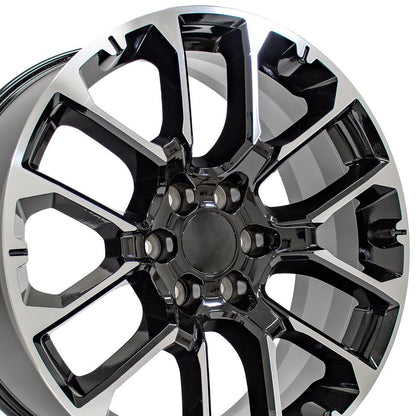 22x9 OE Wheels CV67 Black Machined Wheel 6x5.5 (28mm)