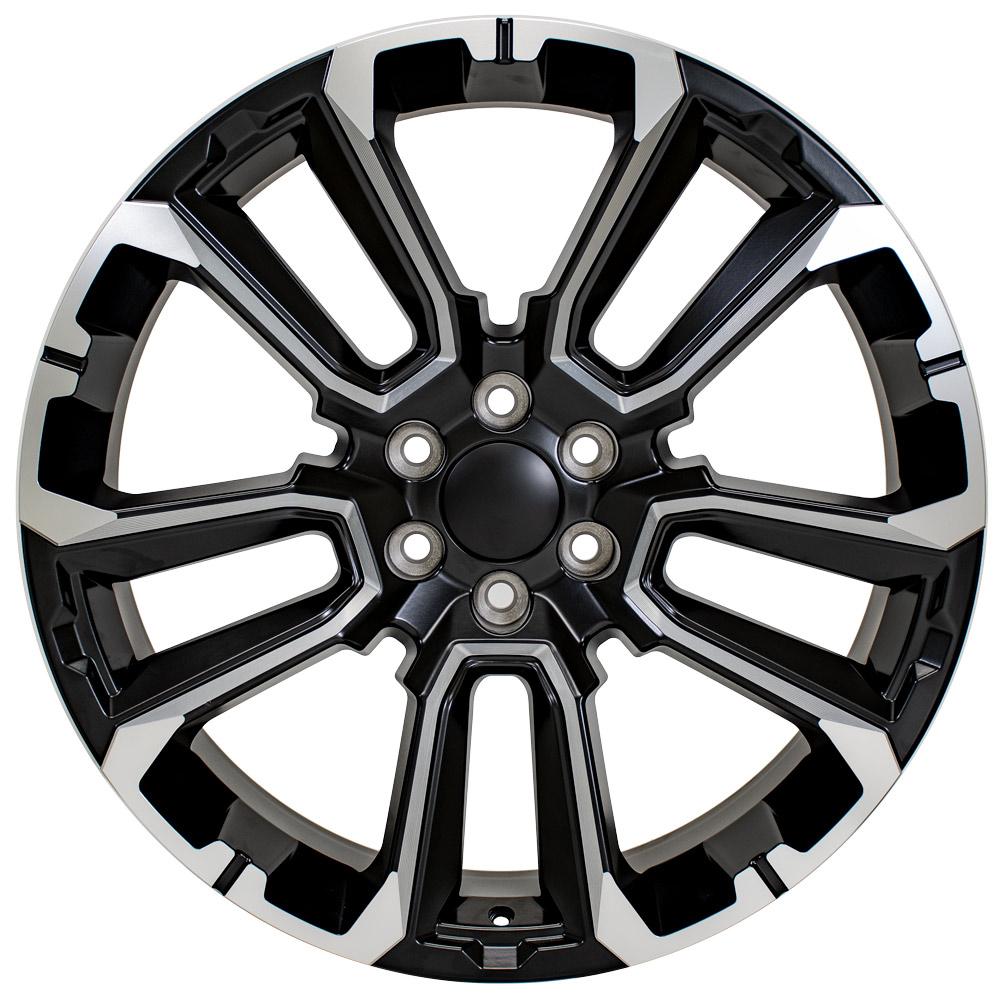 24x10 OE Wheels CV68 Satin Black with Milled Edge Wheel 6x5.5 (28mm)