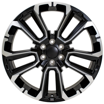 24x10 OE Wheels CV68 Satin Black with Milled Edge Wheel 6x5.5 (28mm)