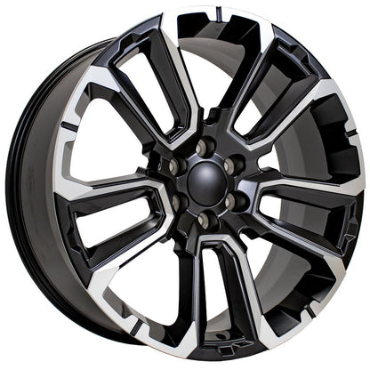 24x10 OE Wheels CV68 Satin Black with Milled Edge Wheel 6x5.5 (28mm)