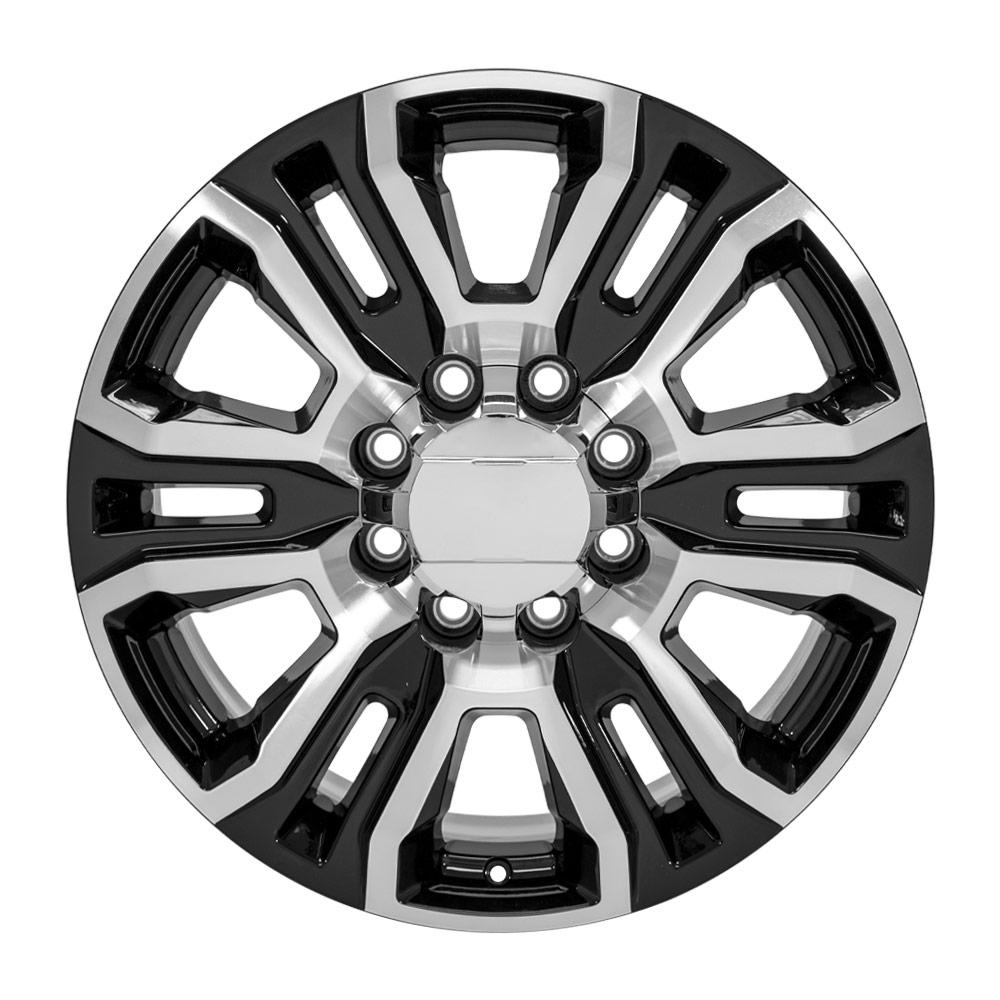 20x8.5 OE Wheels CV70A Black Machined Wheel 8x6.5 (12mm)