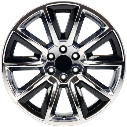 20x8.5 OE Wheels CV73 Chrome with Black Wheel 6x5.5 (24mm)
