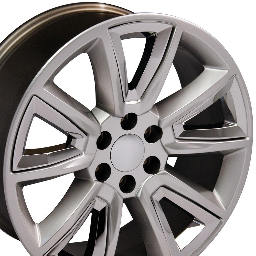 20x8.5 OE Wheels CV73 Hyper Black with Chrome Insert Wheel 6x5.5 (24mm)