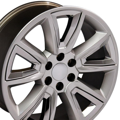 20x8.5 OE Wheels CV73 Hyper Black with Chrome Insert Wheel 6x5.5 (24mm)