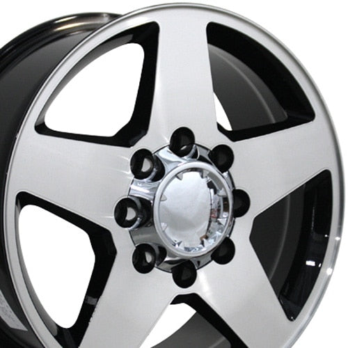 20x8.5 OE Wheels CV91A Black Machined Wheel 8x6.5 (12mm)